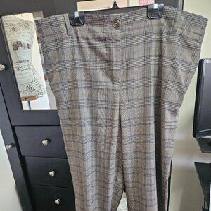 Brown with black plaid pants